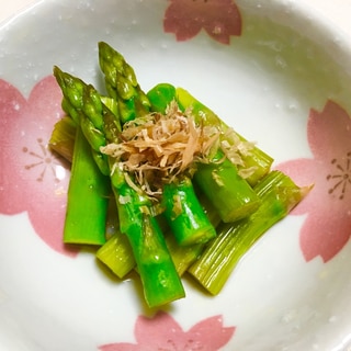 お弁当少量おかず♪アスパラ２本で麺つゆおひたし♡